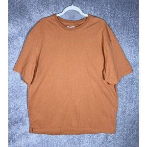 Duluth Trading Relaxed Fit Long Tail T Shirt‎ Mens Size XL Brown-Orange Cotton